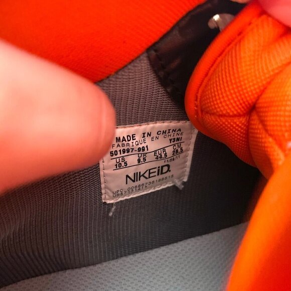 Nike ID Custom Boise Orange/Navy Blue Dunk Hi Sneakers 2011 501997-991 Size 10.5 - Picture 13 of 14